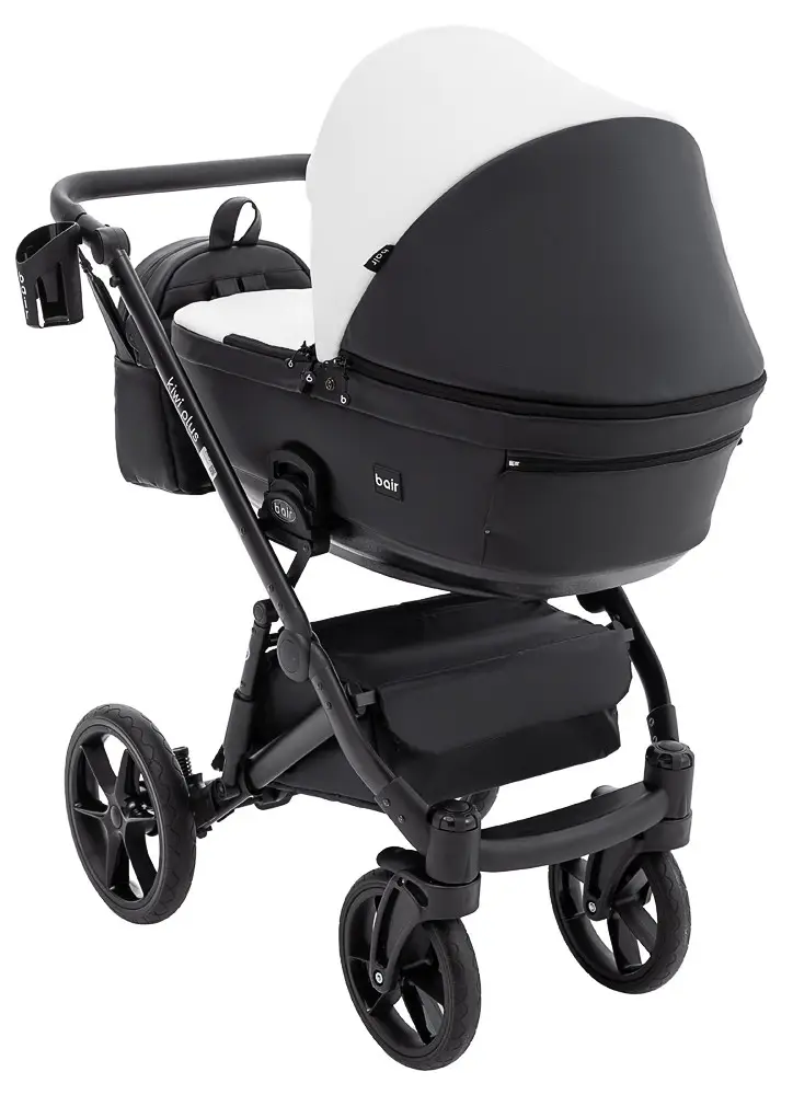 Коляска 2 в 1 Bair Kiwi Plus ECO BKP-51/15 белый/черный